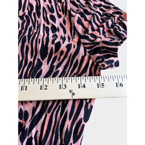 Wilfred Women Leopard Button-Front Midi Shirt Dress With Belt Viscose-Rayon XS - Picture 12 of 14